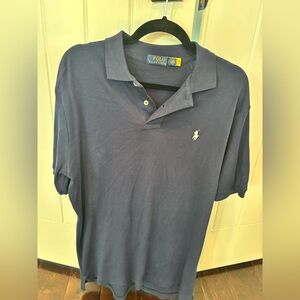 Polo by Ralph Lauren Men's Dark Blue Polo Shirt Size Large